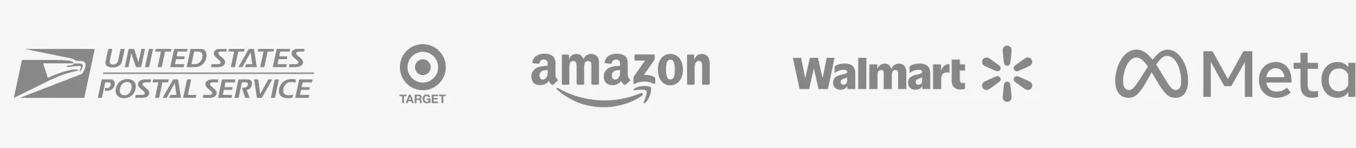 United States Postal Service, Target, Amazon, Walmart, Meta